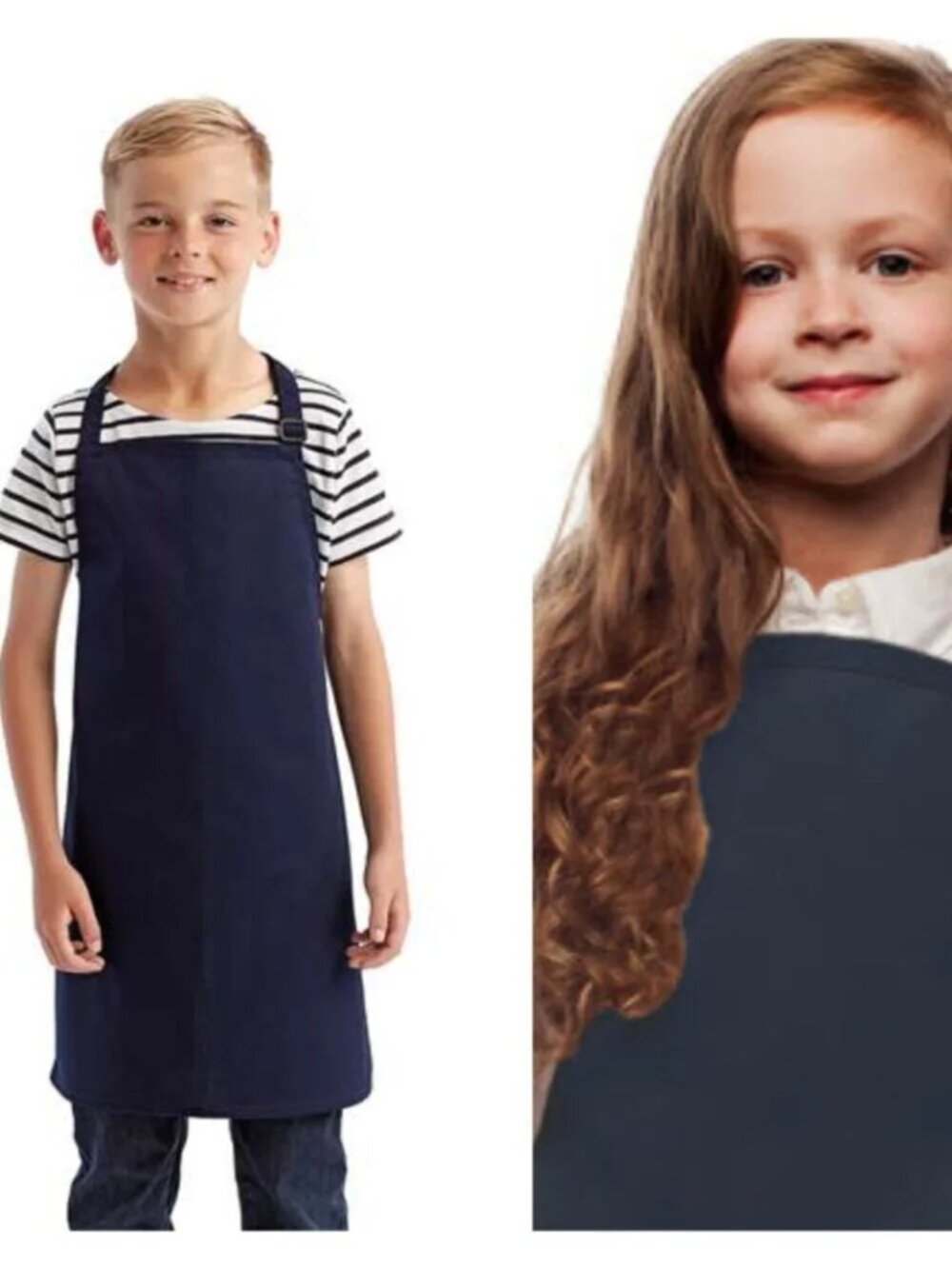 Kids Navy Blue Chef Apron